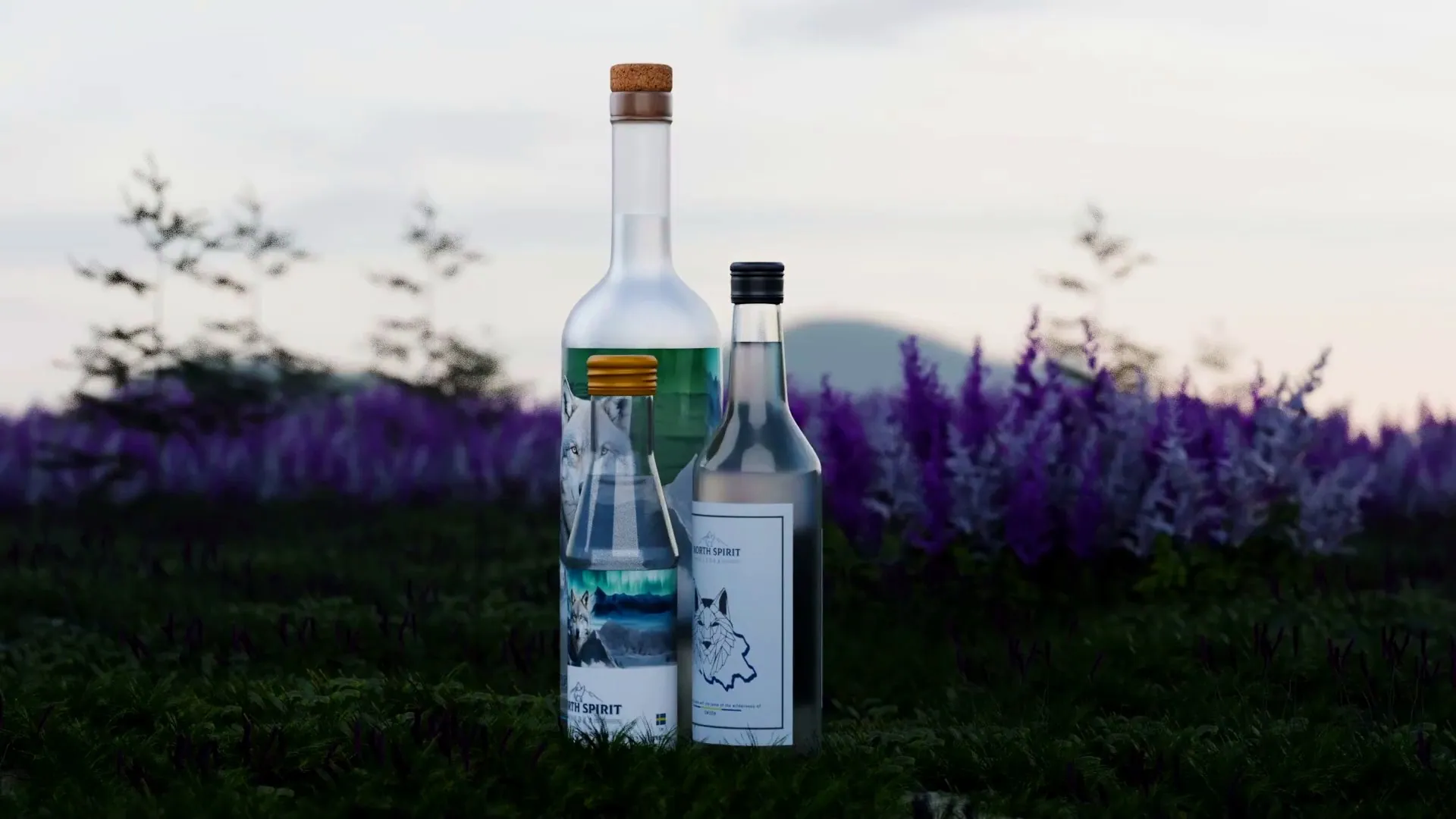 Sortimentet stående i en sommaräng